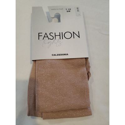 CALZEDONIA Rose Glitter Sheer PANTYHOSE TIGHTS S/M